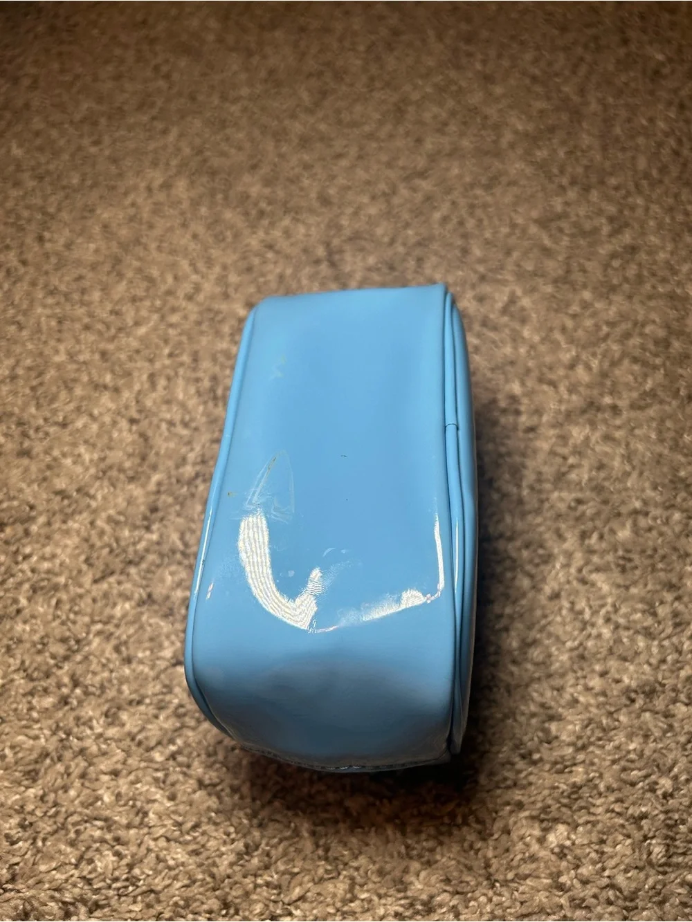 Tory Burch Light Blue Logo Cosmetic Case